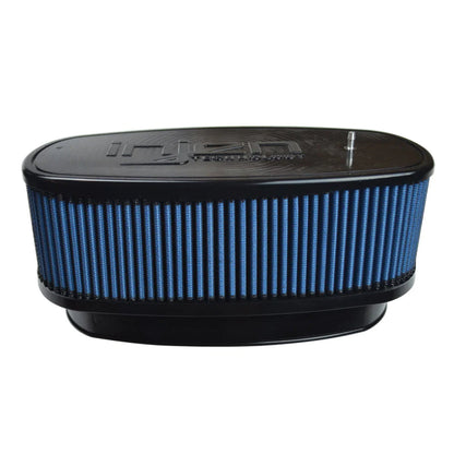 Injen NanoWeb Dry Air Filter 8.725x3.940 Oval neck w/ShurLok/10.375x5.590 Base/4.20 - X-1089-BB