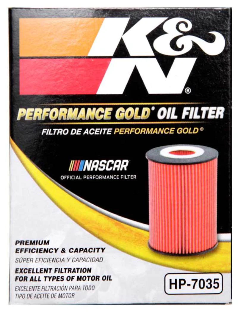 K&N Performance Oil Filter for 15-16 Hyundai Genesis Sedan 3.8L - HP-7035