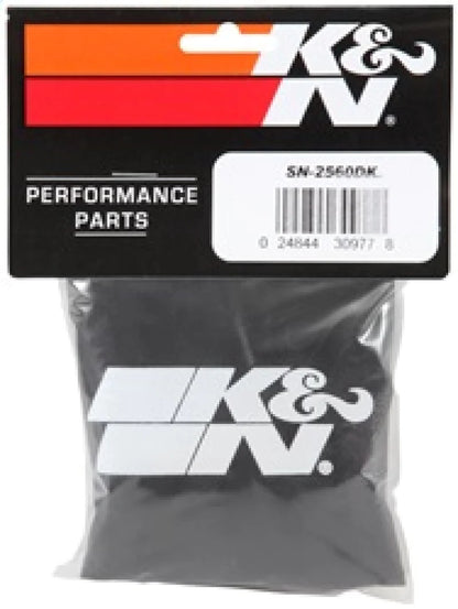 K&N Filter Wrap Drycharger Oval Tapered Black - 3.25in Base - SN-2560DK