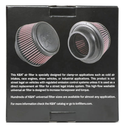 K&N Universal Round Clamp-On Air Filter 3in Flange ID x - RU-5288