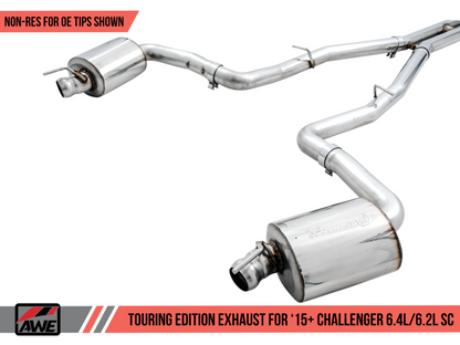 AWE Tuning 2015+ Dodge Challenger 6.4L/6.2L Non-Resonated Touring Edition Exhaust - 3020-11028-C-Dub Tech
