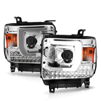 ANZO 14-15 GMC Sierra 1500/2500HD/3500HD Plank Style Projector Headlight - - 111553-C-Dub Tech