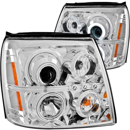 ANZO 2003-2006 Cadillac Escalade Projector Headlights w/ Halo Chrome (CCFL) - 111176-C-Dub Tech