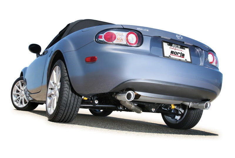 Borla 06-14 Mazda MX-5 Miata 2.0L RWD Twin-Tip Cat Back - 140169-C-Dub Tech