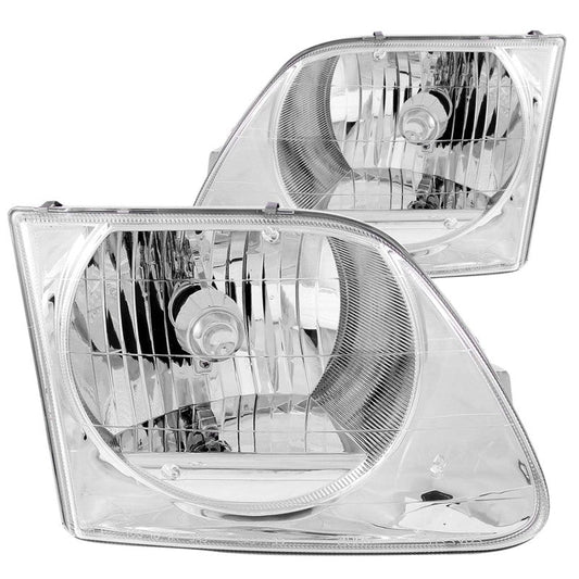 ANZO 1997-2003 Ford F-150 Crystal Headlights Chrome - 111030-C-Dub Tech