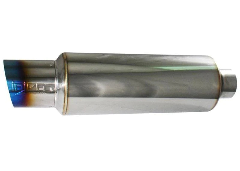 Injen 3.00 Universal Muffler w/Titanium burnt rolled Tip and stainless - SES300TT