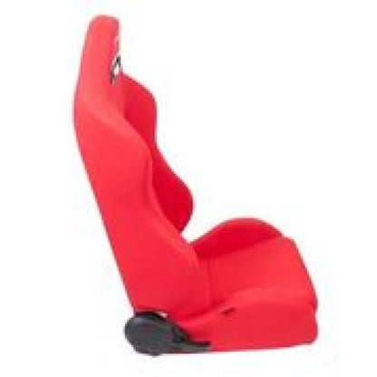 NRG Sport Seats (Pair) Type-R Cloth w/NRG Logo - Red - RSC-210L/R