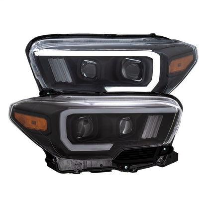 ANZO 2016-2017 Toyota Tacoma Projector Headlights w/ Plank Style Switchback - 111397-C-Dub Tech