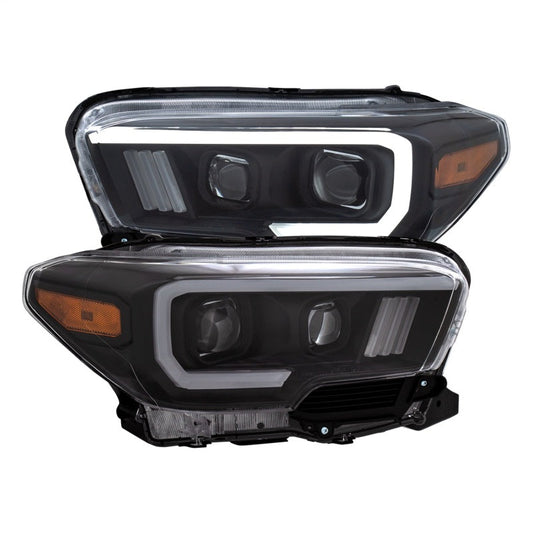 ANZO 2016-2017 Toyota Tacoma Projector Headlights w/ Plank Style Switchback - 111397-C-Dub Tech