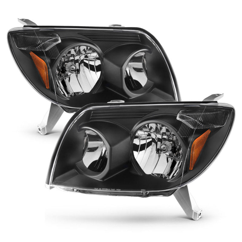 ANZO 2003-2005 Toyota 4Runner Crystal Headlights Black - 111394