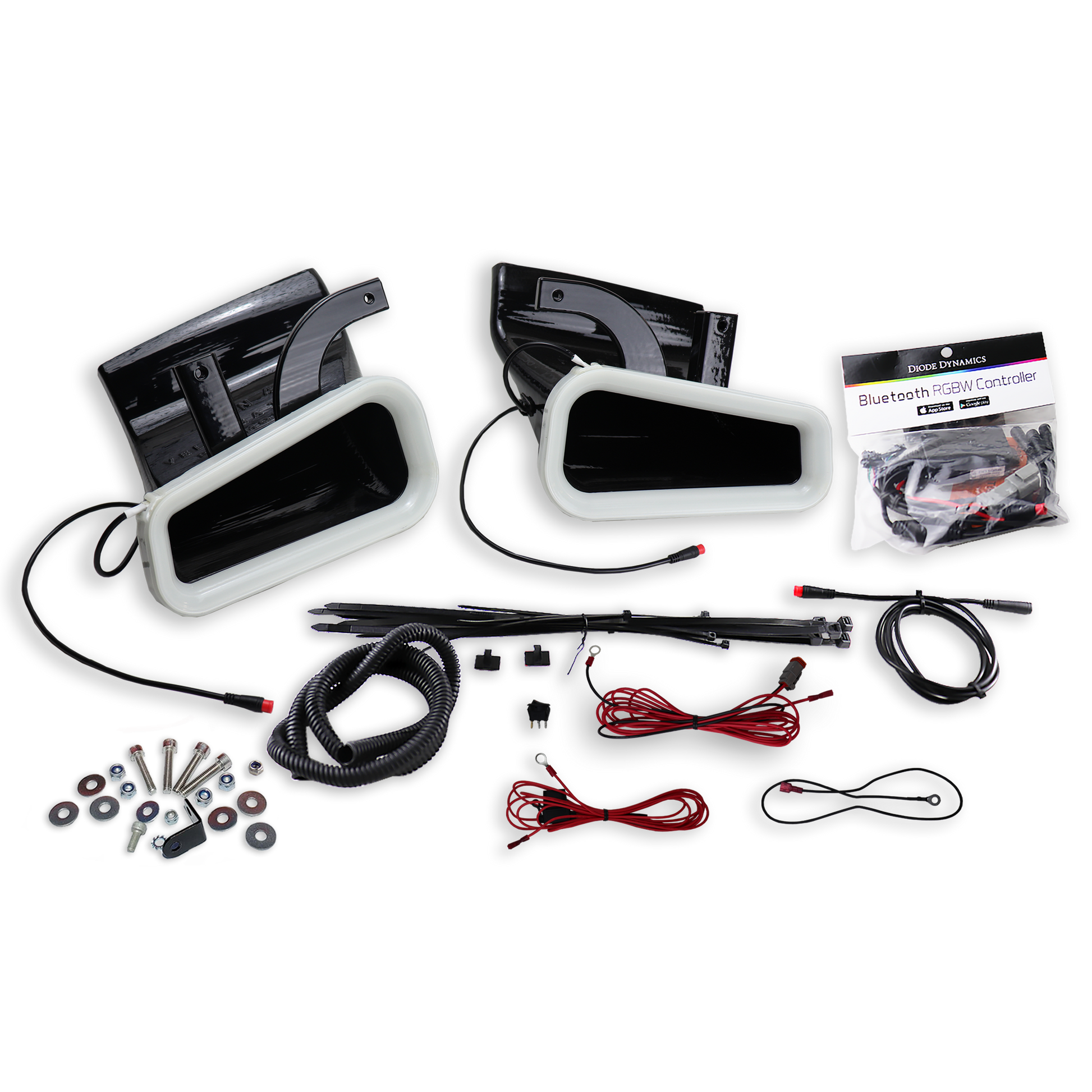 2014-2020+ Infiniti Q50 BIG MOUTH "LIT KIT" Ram Air Intake Snorkels-C-Dub Tech