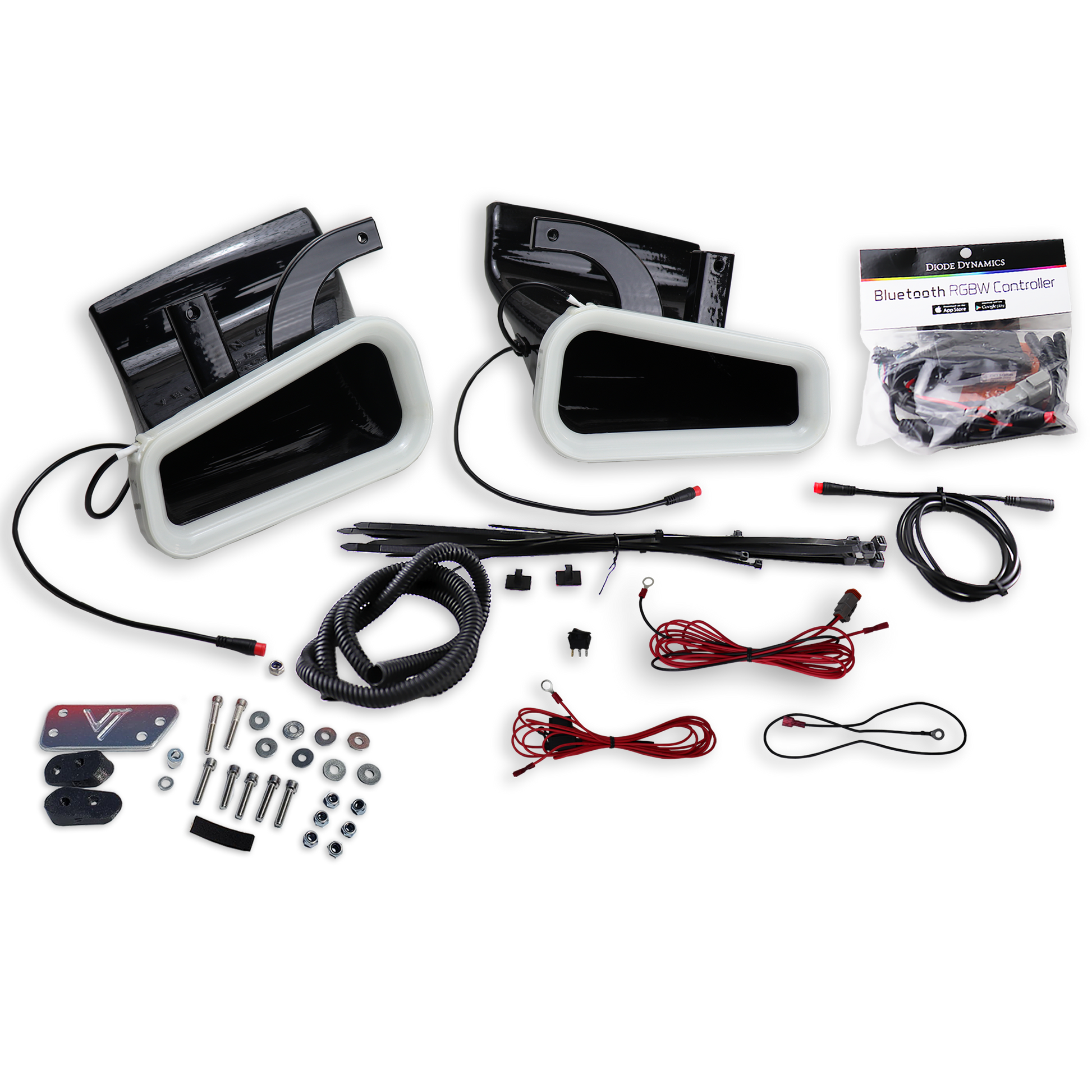2016-2020+ Infiniti Q50 RedSport BIG MOUTH "LIT KIT" Ram Air Intake Snorkels-C-Dub Tech