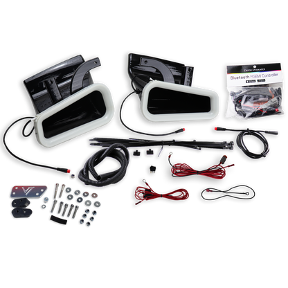 2016-2020+ Infiniti Q50 RedSport BIG MOUTH "LIT KIT" Ram Air Intake Snorkels-C-Dub Tech