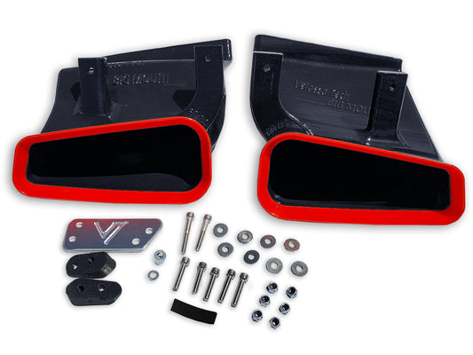 2016-2020+ Infiniti Q50 Red Sport BIG MOUTH Ram Air Intake Snorkel-C-Dub Tech