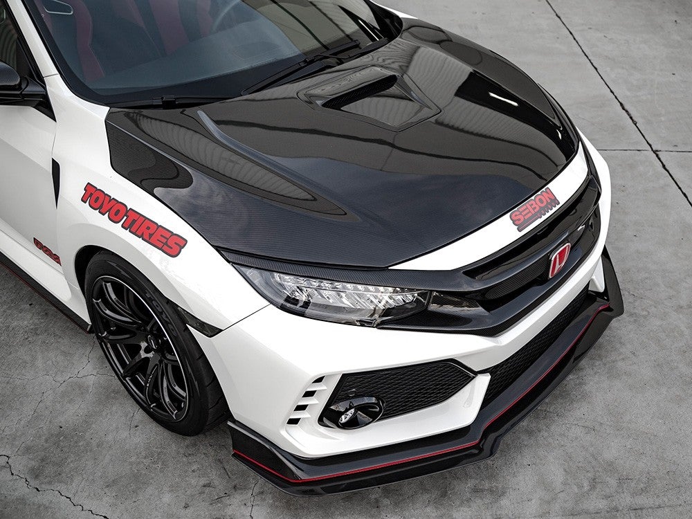Seibon 2017-2021 Honda Civic Type-R OEM-Style Carbon Fiber Hood