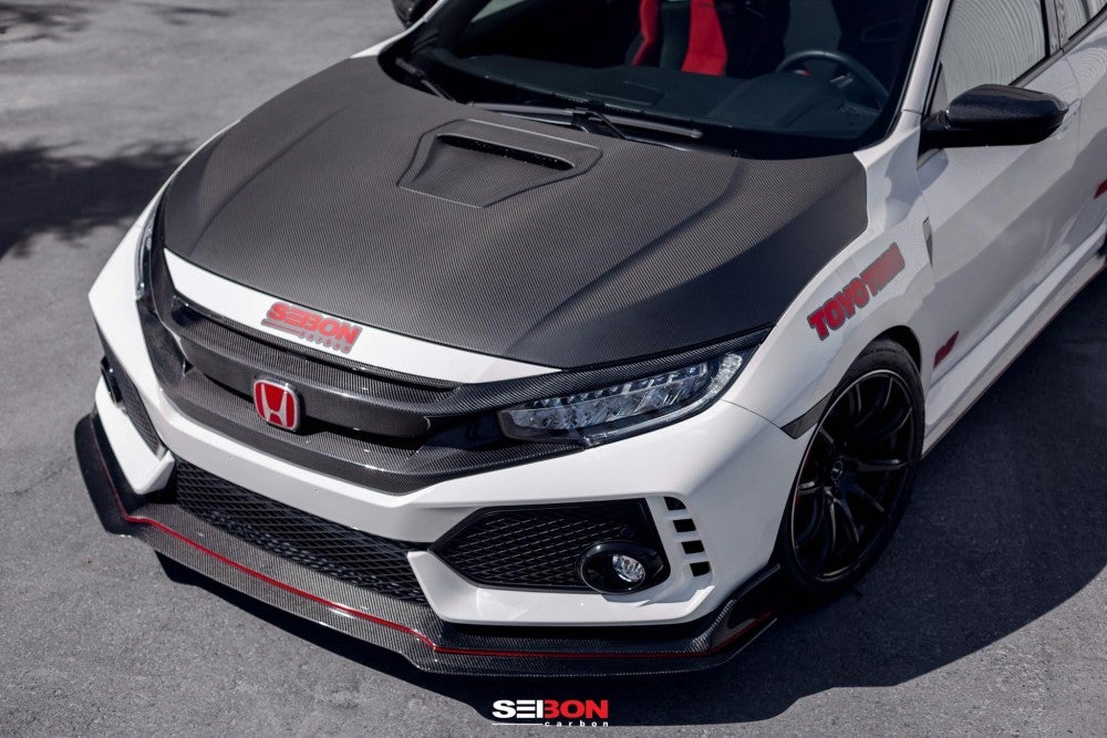 Seibon 2017-2021 Honda Civic Type-R OEM-Style Carbon Fiber Hood
