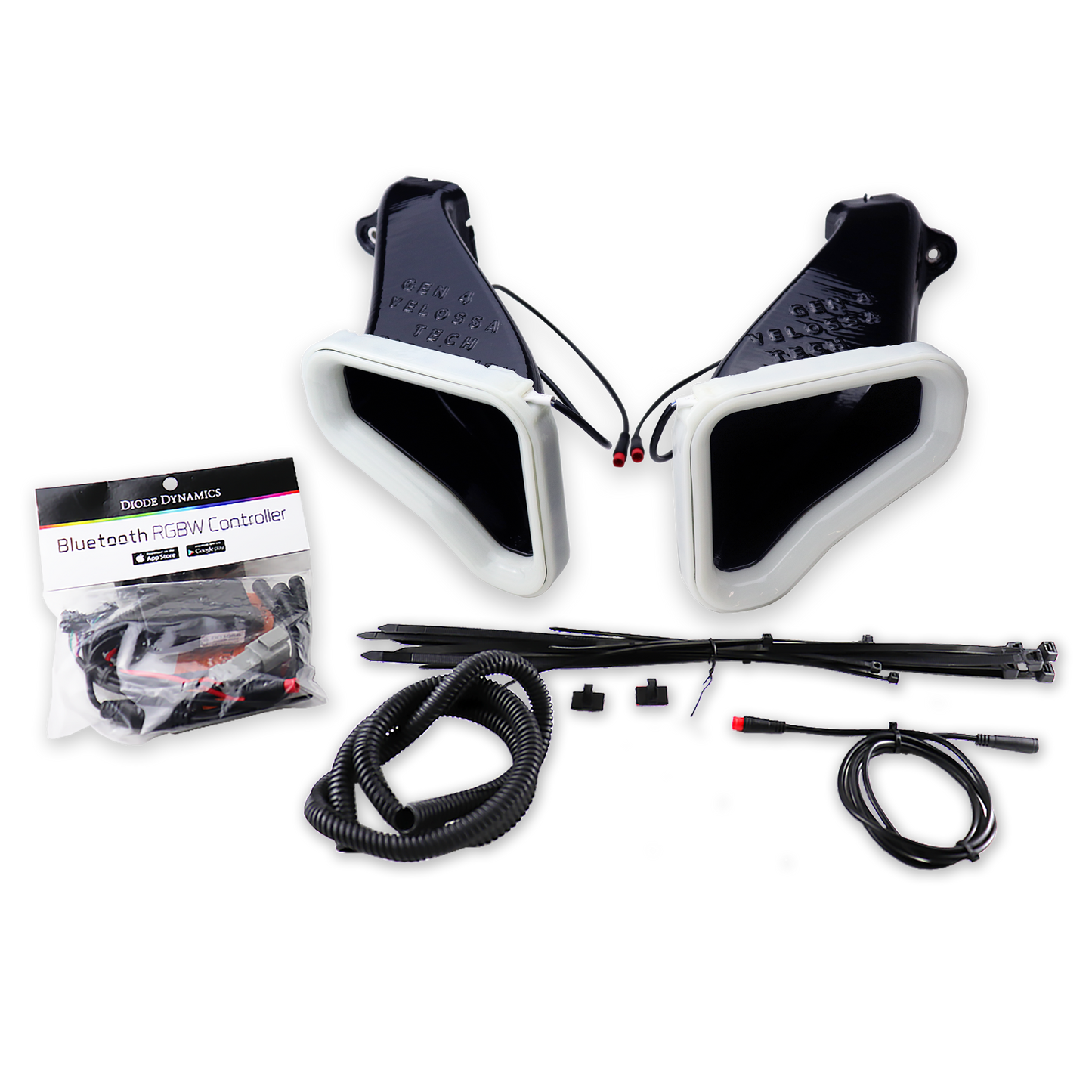 2017-2021 Genesis G70 3.3T Dual BIG MOUTH "LIT KIT" Ram Air Intake Snorkels-C-Dub Tech