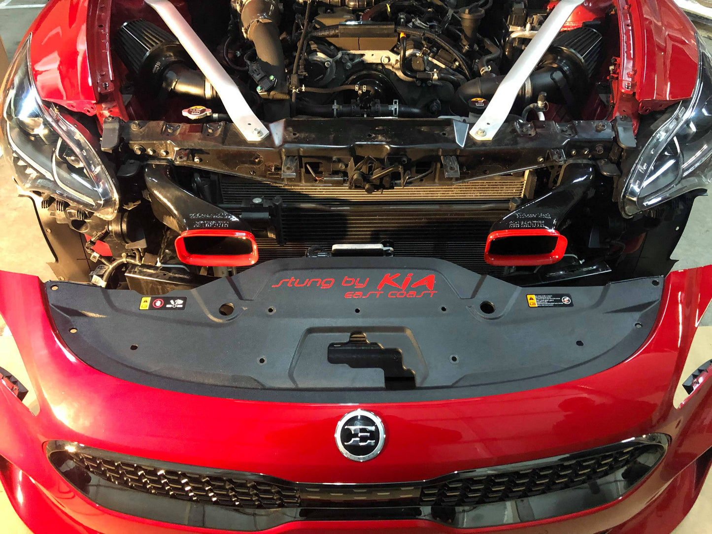 2017-2023 Kia Stinger 3.3T/2.0T/2.5T Dual BIG MOUTH Ram Air Intake Snorkels-C-Dub Tech