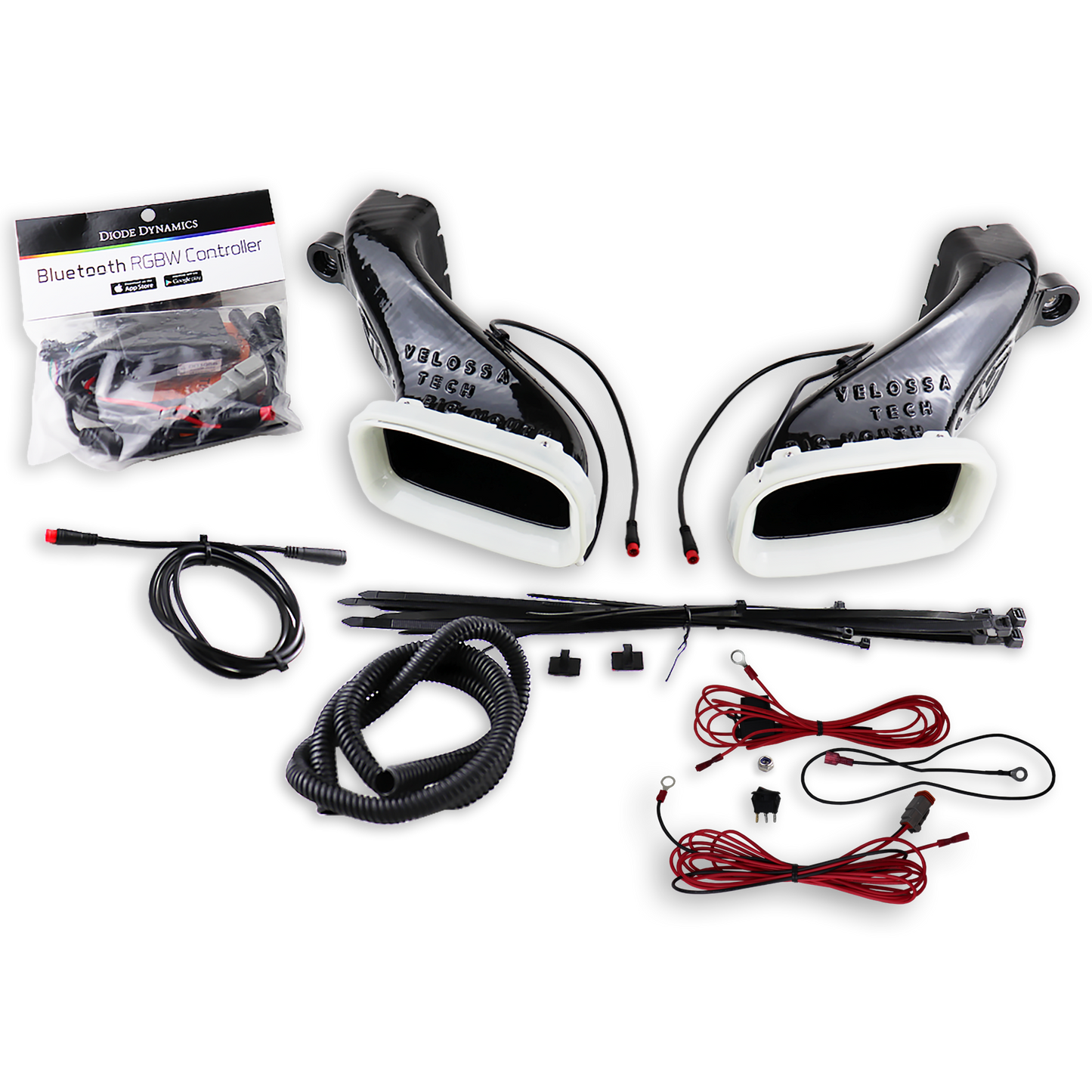 2022+ Genesis G70 3.3T Dual BIG MOUTH "LIT KIT" Ram Air Intake Snorkels-C-Dub Tech