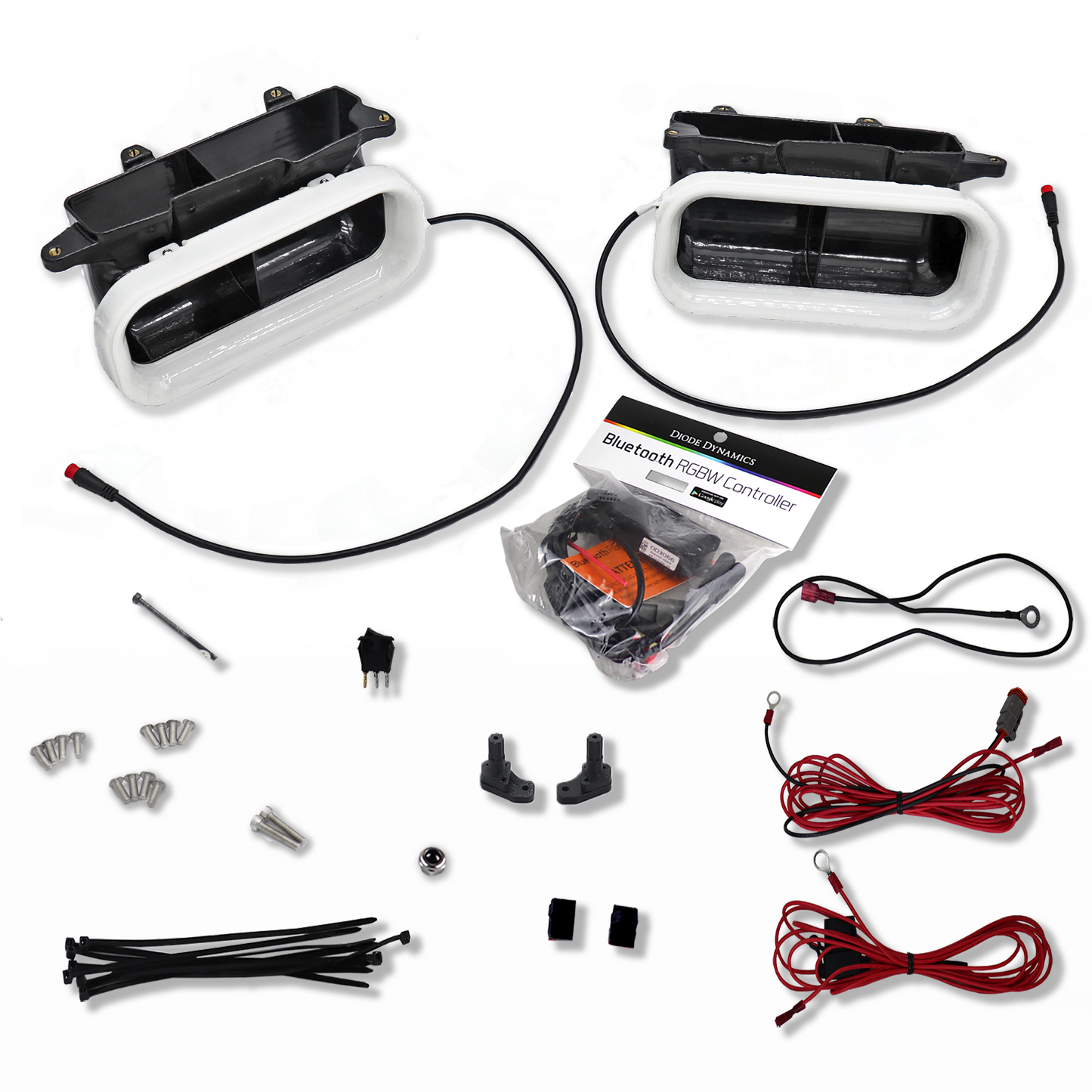 2018-2020 Ford F-150 and 2021-2022 Ford F-150 Raptor Dual BIG MOUTH "LIT KIT" Ram Air Intake Snorkels-C-Dub Tech