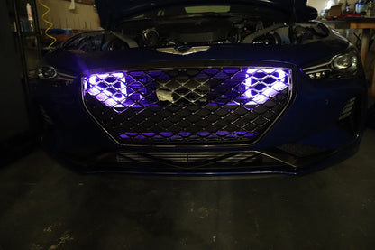 2017-2021 Genesis G70 3.3T Dual BIG MOUTH "LIT KIT" Ram Air Intake Snorkels-C-Dub Tech