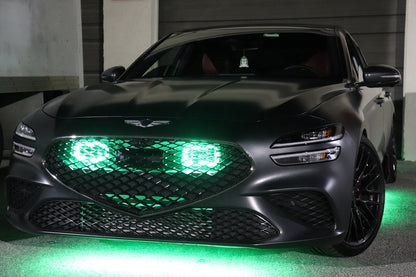 2022+ Genesis G70 3.3T Dual BIG MOUTH "LIT KIT" Ram Air Intake Snorkels-C-Dub Tech