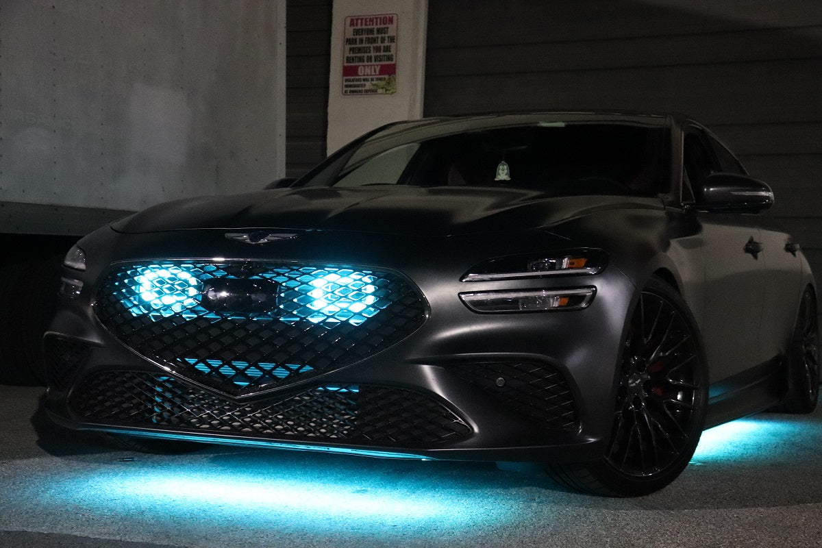 2022+ Genesis G70 3.3T Dual BIG MOUTH "LIT KIT" Ram Air Intake Snorkels-C-Dub Tech