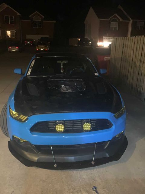 CMST Tuning Carbon Fiber Glass Transparent Hood Stage 2 ( Raised 2 inches ) for Ford Mustang S550.1 2015- 2017