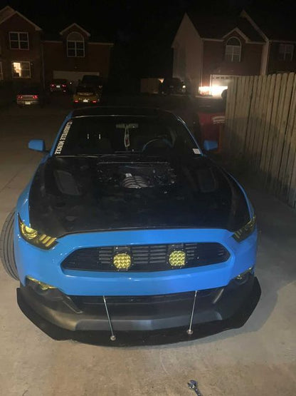 CMST Tuning Carbon Fiber Glass Transparent Hood Stage 2 ( Raised 2 inches ) for Ford Mustang S550.1 2015- 2017