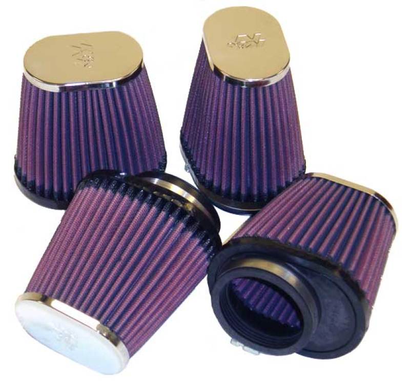 K&N Universal Chrome Filter - Oval Tapered 4in Base O/S - RC-2814