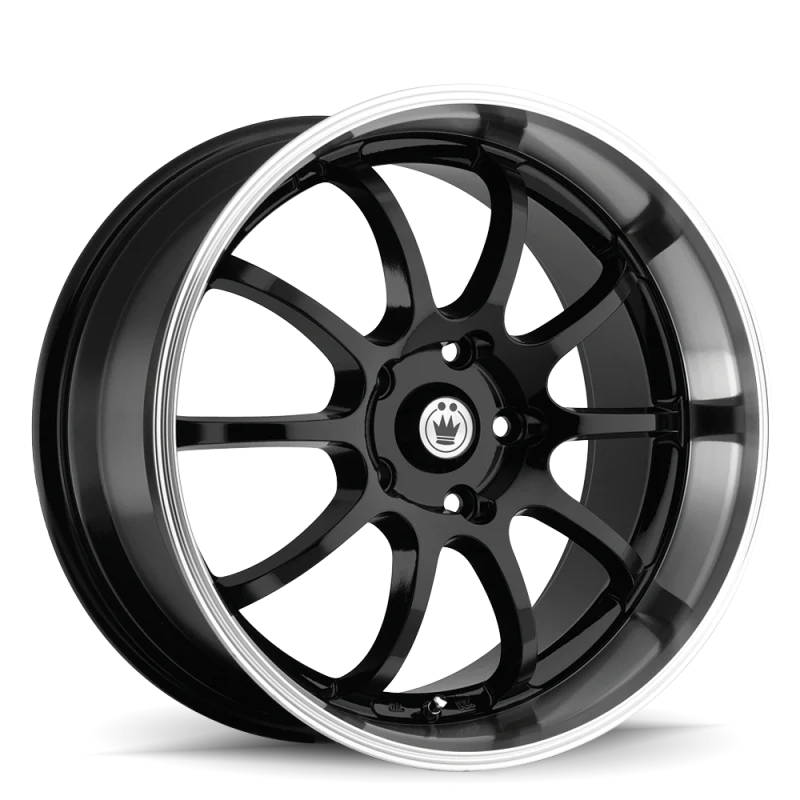 Konig Lightning 16x7 10x100/114.3 ET40 Black/Machine Lip - LI67T04405