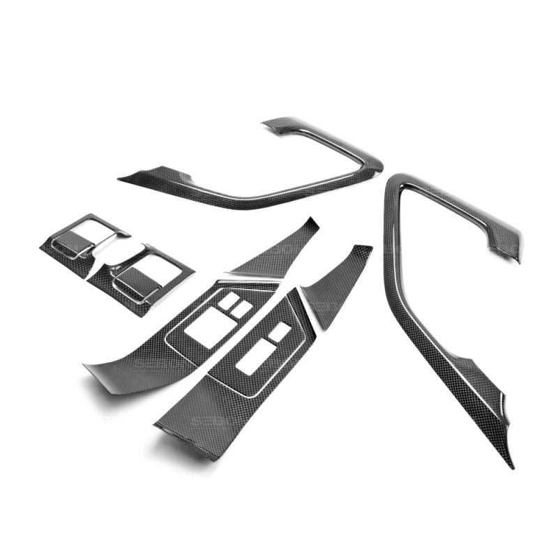 Seibon 09-14 Nissan GTR Carbon Fiber Door Trim Set (12 - CFI0910NSGTR-C