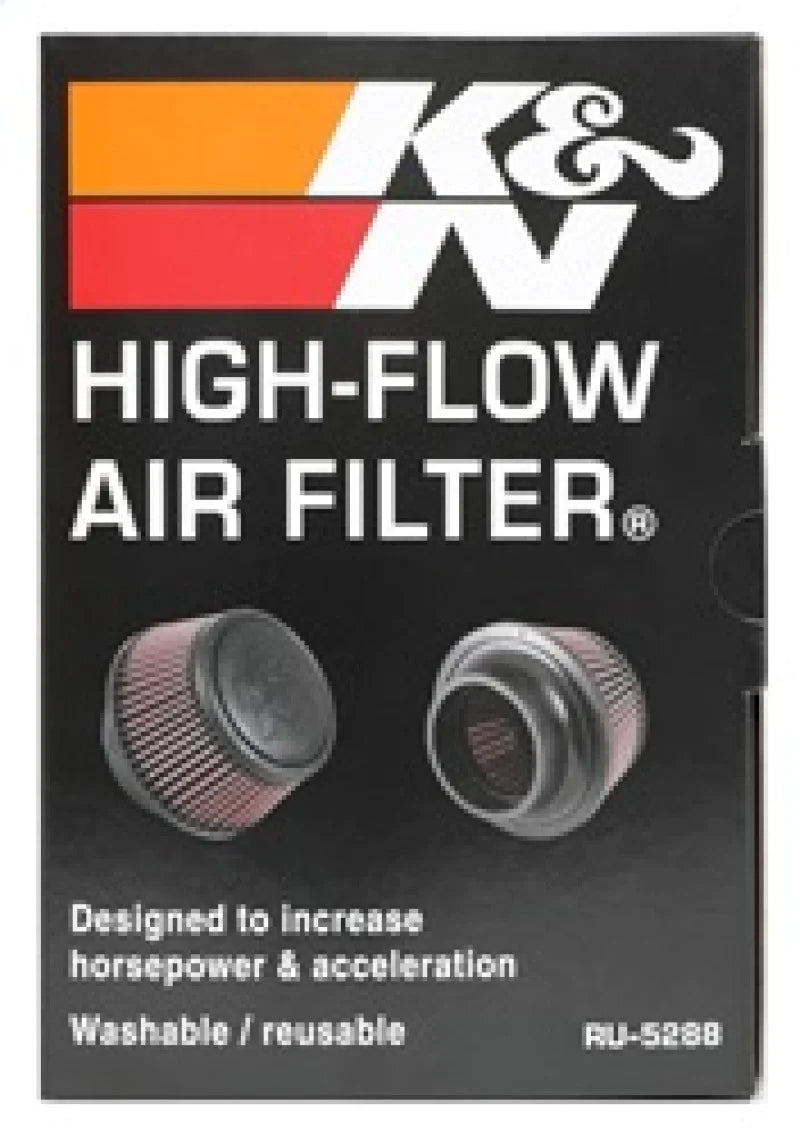K&N Universal Round Clamp-On Air Filter 3in Flange ID x - RU-5288