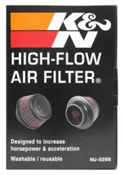 K&N Universal Round Clamp-On Air Filter 3in Flange ID x - RU-5288
