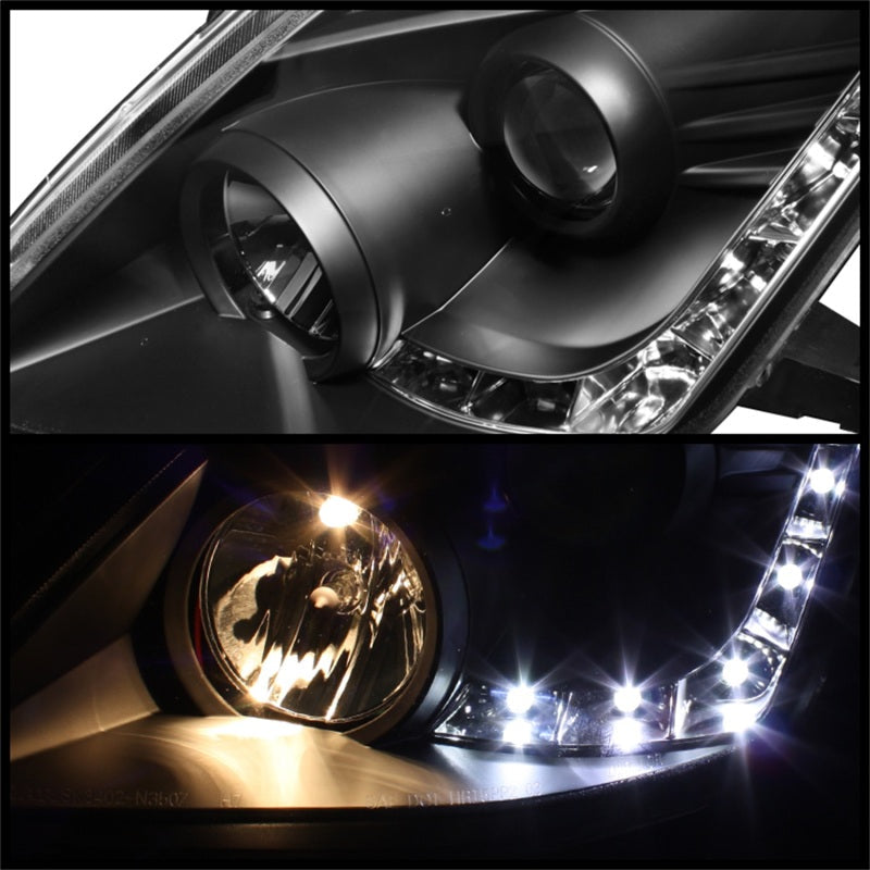 Spyder Nissan 350Z 06-08 Projector Headlights Xenon/HID Model- DRL Blk - 5042316