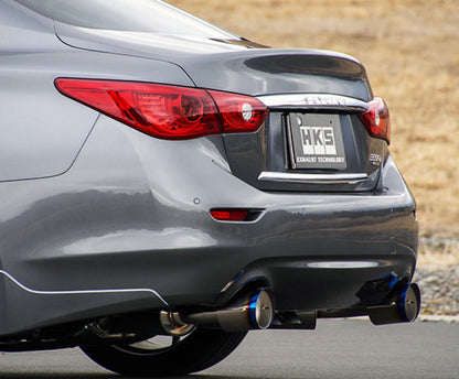 HKS Infiniti Q50 Hybrid VQ37 Dual Hi-Power Titanium Tip Catback - 32009-KN001