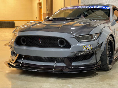 CMST Tuning Carbon Fiber Glass Transparent Hood Stage 2 ( Raised 2 inches ) for Ford Mustang S550.1 2015- 2017