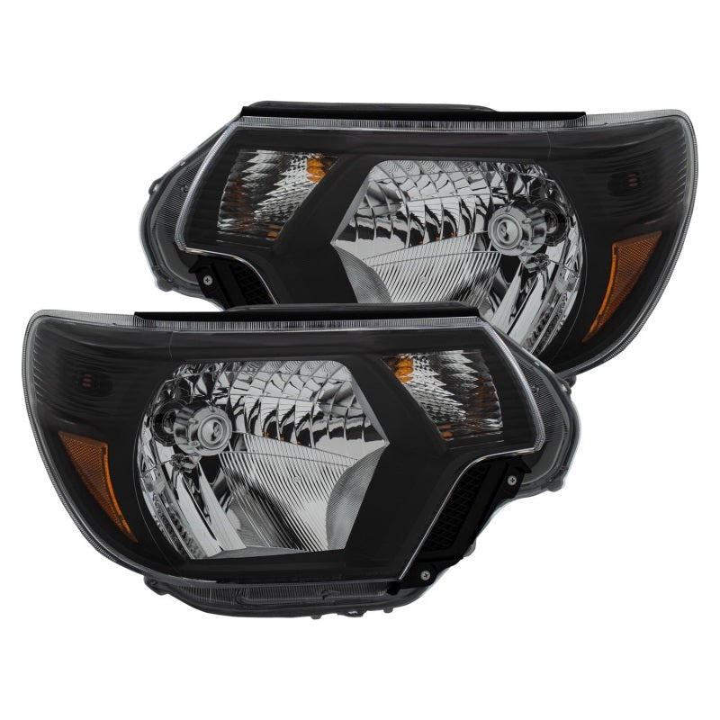 ANZO 2012-2015 Toyota Tacoma Crystal Headlights Black - 111395-C-Dub Tech