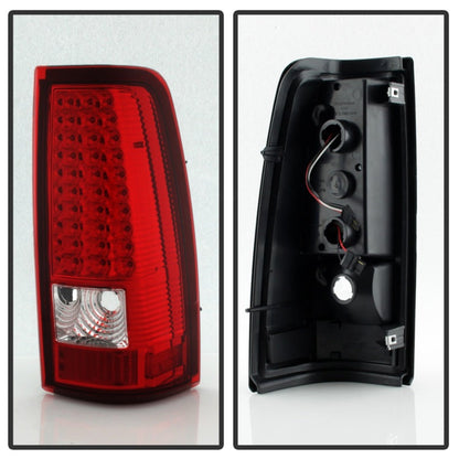 Xtune Chevy Silverado 1500/2500/3500 99-02 LED Tail Lights Red Clear - 5008831