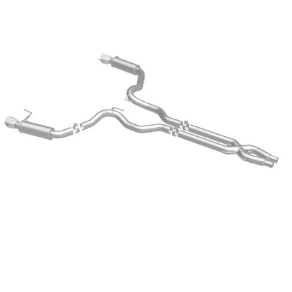 MagnaFlow Cat Back, SS, 3in, Competition, Dual Split Polished 4.5in - 19101