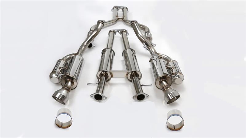 HKS 08 Infiniti G37 Coupe Dual Hi-Power Titanium Tip Catback - 32009-BN003