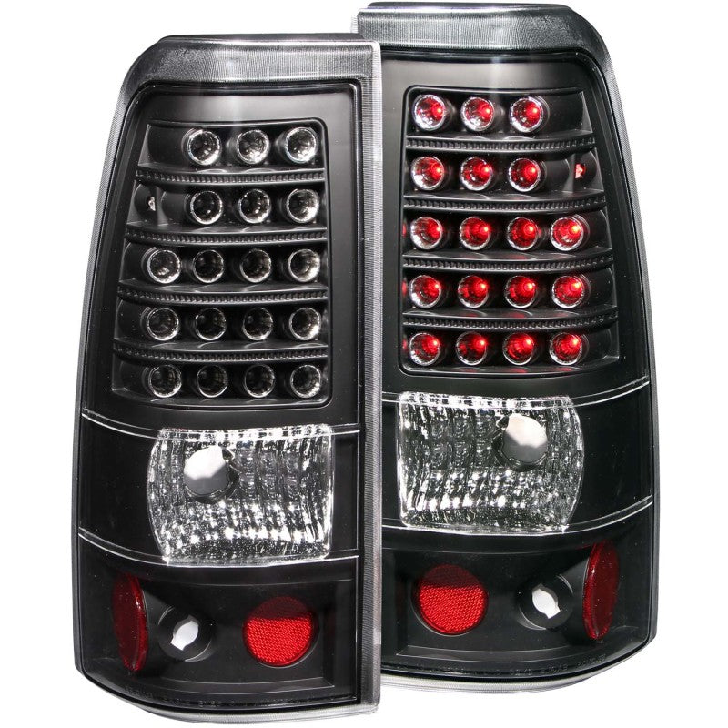 ANZO 1999-2007 Chevrolet Silverado 1500 LED Taillights Black - 311012-C-Dub Tech