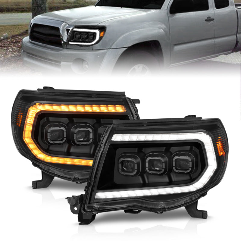 ANZO 05-11 Toyota Tacoma Full Proj Headlights w/Lght Bar Swchbk - 111581-C-Dub Tech