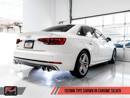 AWE Tuning Audi B9 S4 SwitchPath Exhaust - Non-Resonated (Silver - 3025-42030-C-Dub Tech
