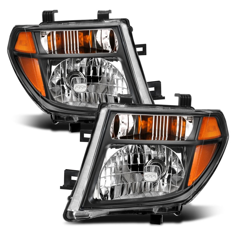 ANZO 2005-2008 Nissan Pathfinder Crystal Headlight  Black Amber - 111434