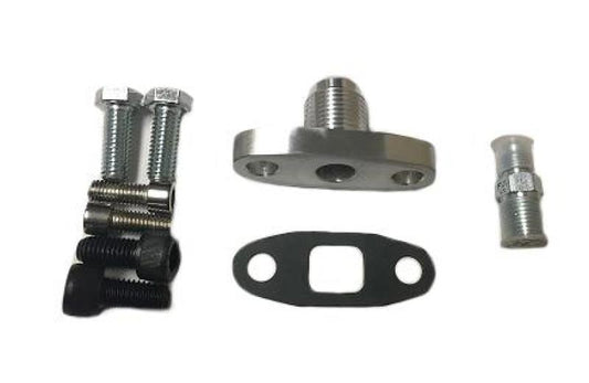 ATP -4AN Oil Feed / -10AN Drain (Return) Flange Kit - ATP-BWF-002-C-Dub Tech