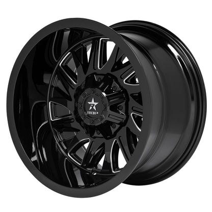 RBP 75R BATALLION GLOSS BLK MACHINED GROOVE