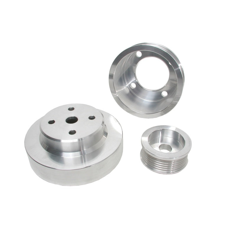 BBK 86-93 Mustang 5.0 Underdrive Pulley Kit - Lightweight CNC - 1553-C-Dub Tech