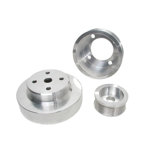 BBK 86-93 Mustang 5.0 Underdrive Pulley Kit - Lightweight CNC - 1553-C-Dub Tech