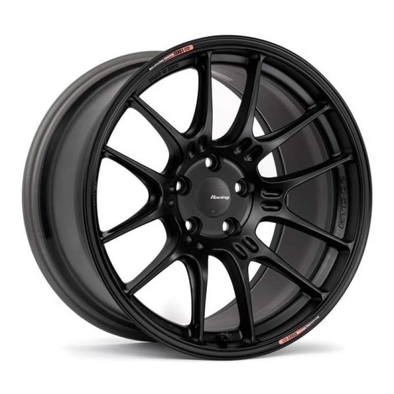 Enkei GTC02 19x8 5x100 45mm Offset 75mm Bore Matte Black - 534-980-8045BK